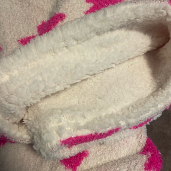 Cupcakes and Cashmere Pink Tinsel Christmas Tree Oversized Throw Blanket 50x70 - Picture 4 of 7